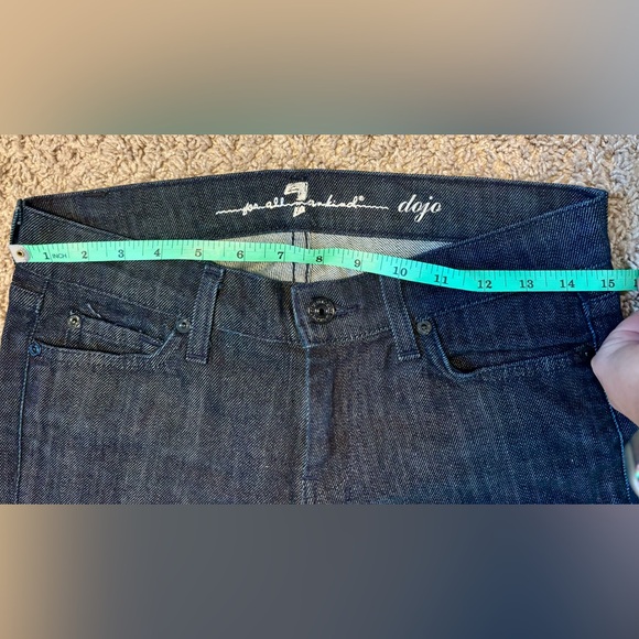 Vintage 2000’s 7 For All Mankind Dark Blue Dojo Jeans - Size 26 Great Condition! - Picture 5 of 7